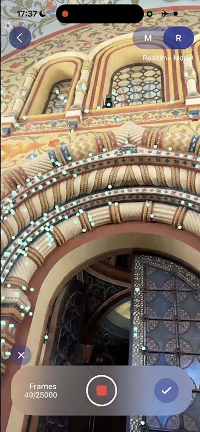 Feature points during reconstruction