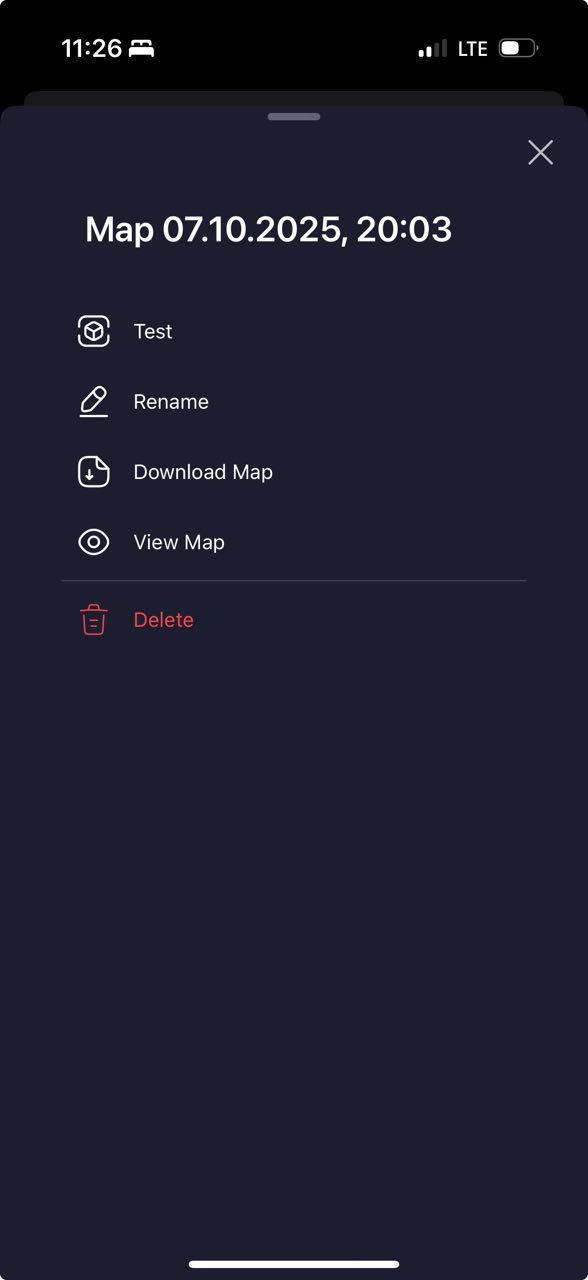 Map context menu in AR Clip
